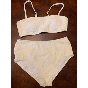 Andie Swim Two Piece in Bone White